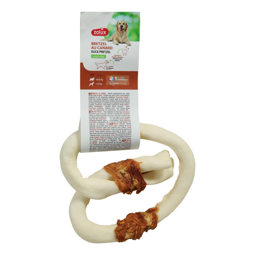 ZOLUX Gryzak dla psa precel z kaczką 12 cm