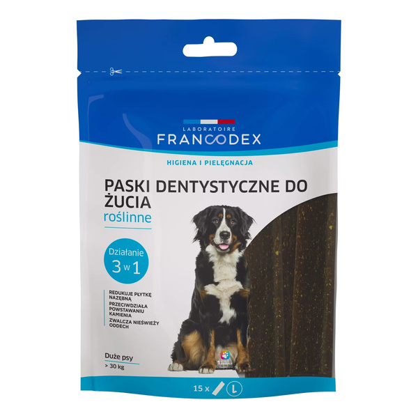 Francodex Paski do gryzienia L na brzydki zapach z pyska 502,5 g 15 szt.
