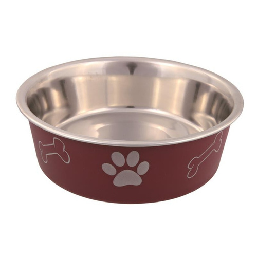 Trixie MISKA METALOWA Z PLASTIKOWĄ POWŁOKĄ, 0.4 l/o 14 cm