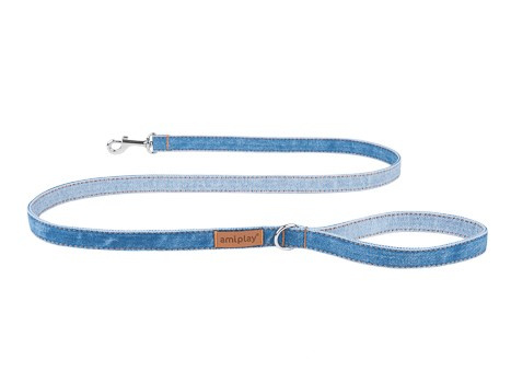 amiplay Smycz Denim S 140x1cm Niebieski