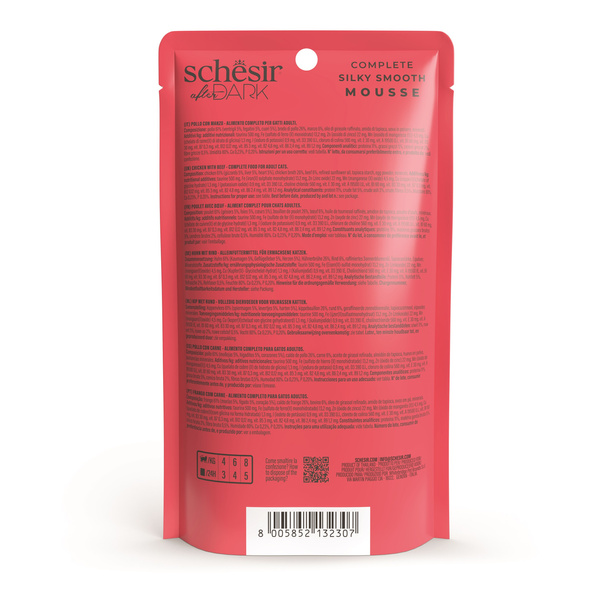 Schesir After Dark Velvet Mousse karma mokra dla kota kurczak z wołowiną 80 g