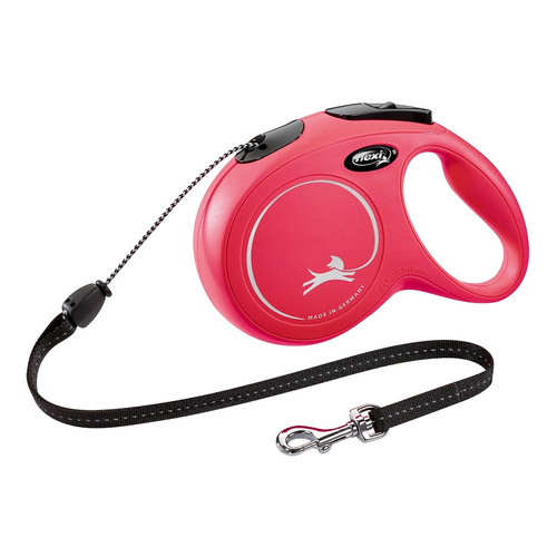 FLEXI Smycz automatyczna dla psa NEW CLASSIC linka M 8m czerwona