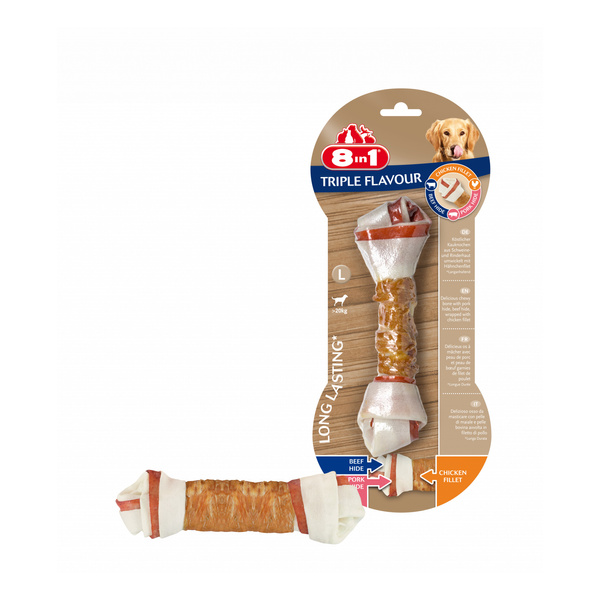 8in1 Przysmak dla psa kość Triple Flavour L 1 szt.