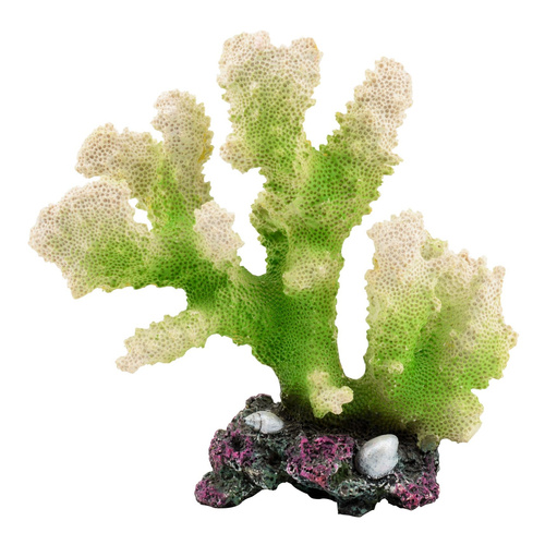 Aqua Natura Dekoracja akwarystyczna koralowiec zielony duży 14cm