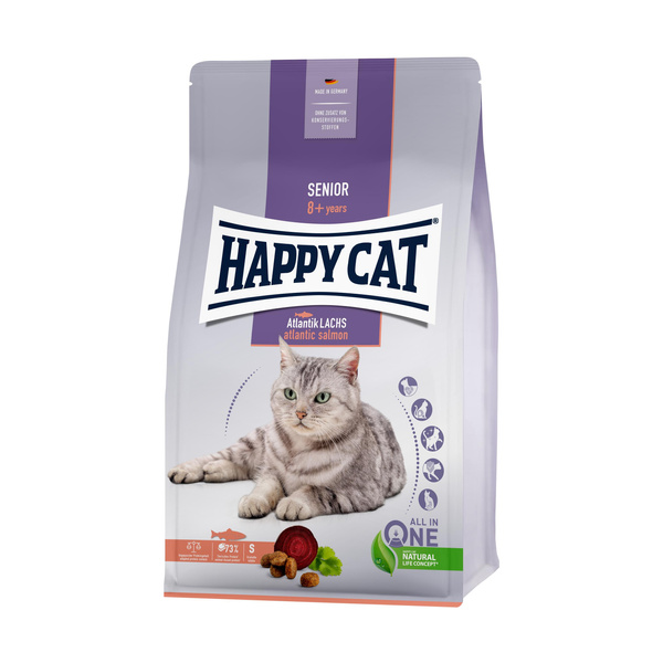 Happy Cat Senior sucha karma Łosoś dla kota 1,3kg