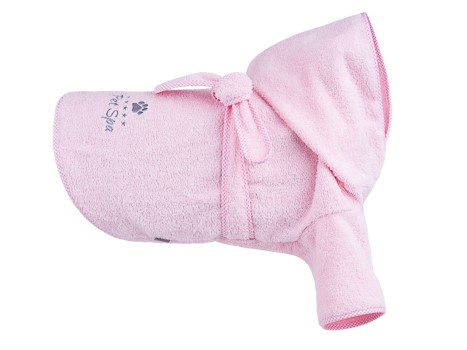 amiplay Szlafrok kąpielowy dla psa spa 30cm Yorkshire Terrier Różowy