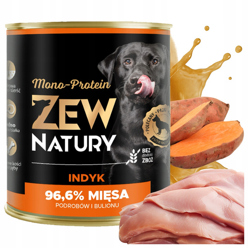 Mokra Karma Dla Psa Indyk Puszka 800g Zew Natury MONO-PROTEIN