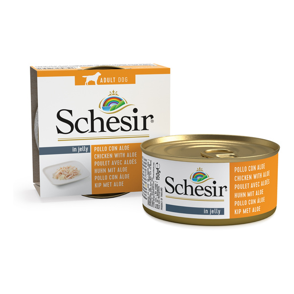 Schesir Karma mokra dla psa kurczak z aloesem w galarecie 150 g