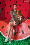amiplay Obroża regulowana BeHappy dla Psa S Watermelon