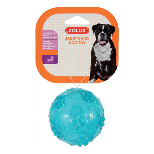 ZOLUX Zabawka dla psa piłka TPR POP 7.5 cm kol. turkusowy