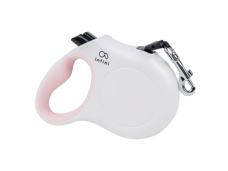 amiplay Smycz automatyczna Infini Freedom M 5m/ 15kg Biały