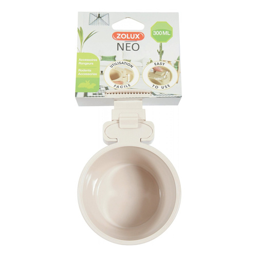Zolux Miska dla gryzoni do zawieszenia w klatce NEO śr. 9,5 cm kol. beżowy