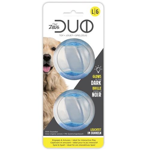 ZS Duo Ball, 6,3cm, z dźwiękiem/piszczące, świecące w ciemności, 2szt/op.