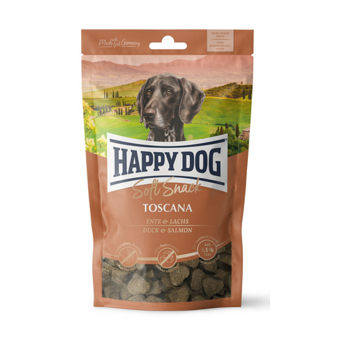 Happy Dog Soft Snack Toscana przysmak KACZKA Łosoś 100g