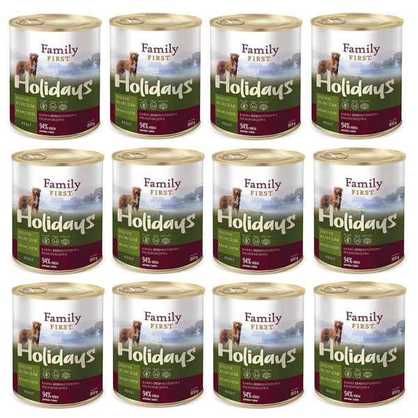 Family First INDYK kurczak marchewka 12 x 800g