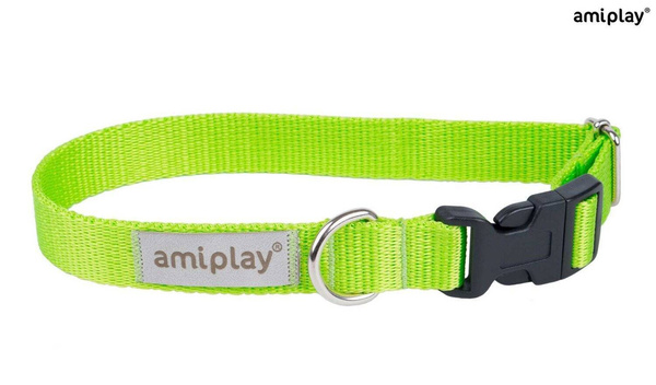amiplay Obroża SAMBA regulowana S 20-35x1,5cm Zielony