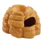 Eao Terra Big Rock kryjówka z miską do terrarium ceramiczna M 15x18x11 cm 75 ml