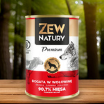 Mokra Karma dla Psa ZEW NATURY 400g Bogata w Wołowinę Dla Dorosłych Psów