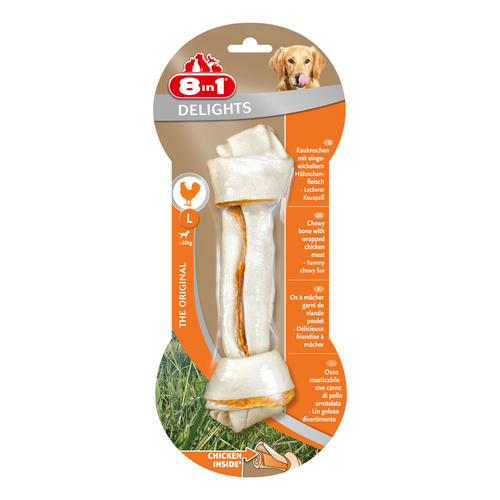 8in1 Przysmak dla psa kość o smaku kurczaka Delights L 1 szt.