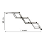 Trixie Schody składane Petwalk, aluminium, szer: 37 cm wys.: do 57 cm dł.: do 120