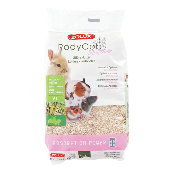 ZOLUX Ściółka dla królika i małych ssaków roślinna RodyCob NATURE 5 l