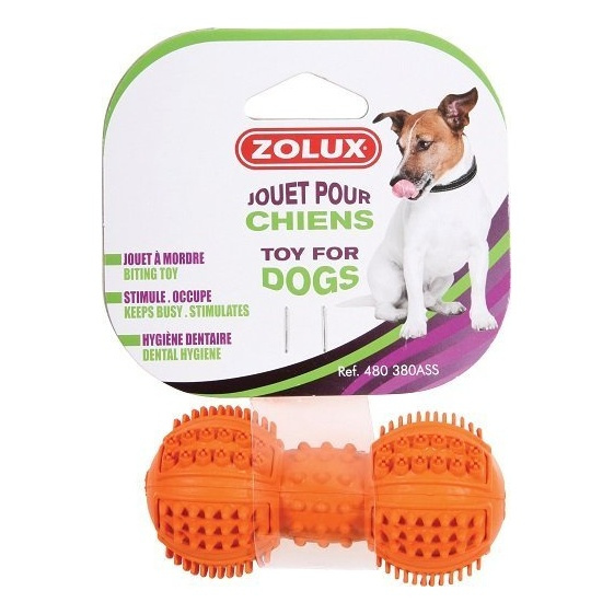ZOLUX Zabawka dla psa kauczukowa kość Dental 9 cm