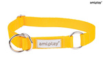 amiplay Obroża SAMBA półzaciskowa XL 40-60x2,5cm Żółty
