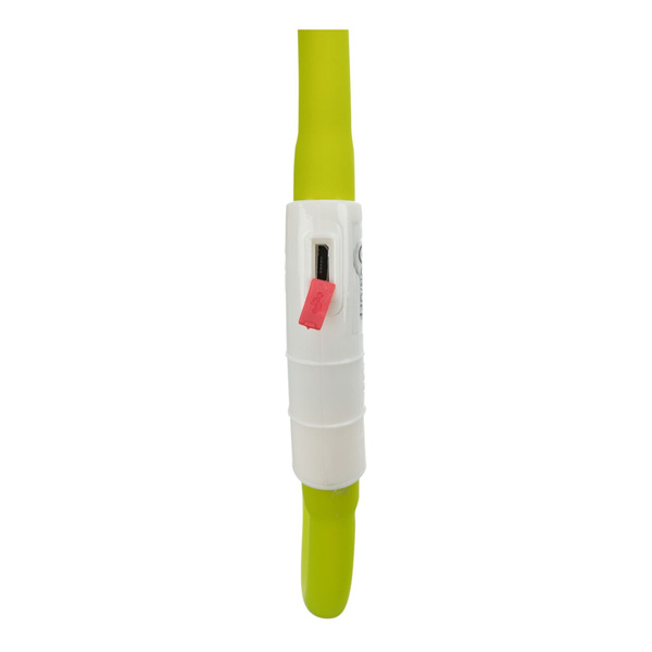 Trixie Obroża Opaska świecąca USB silikon XS-XL 70cm/10mm zielony
