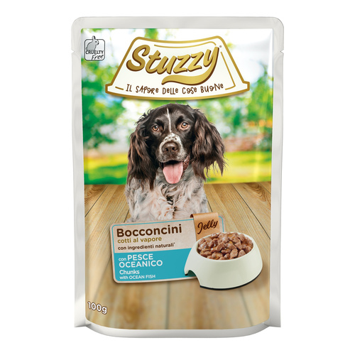 Stuzzy Bocconcini karma mokra dla psa ryby oceaniczne w galarecie kawałki 100 g
