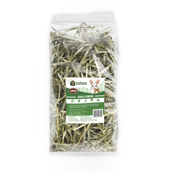 ProHerbs Ziele owsa 100g - trawienie, witaminy, odporność i zdrowe zęby!