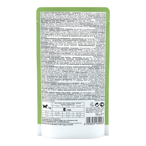 Stuzzy Monoprotein karma mokra dla szczeniąt świeża cielęcina pasztet 150 g