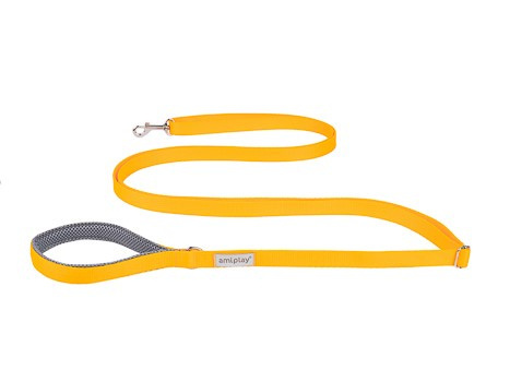 amiplay Smycz SAMBA Easy FixXL 160-300cm /2,5cm Żółty