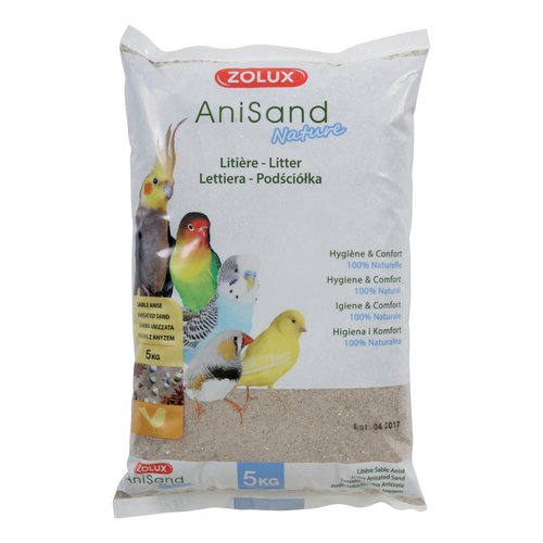 ZOLUX Piasek z anyżem do klatki dla ptaków AniSand Nature 5 kg