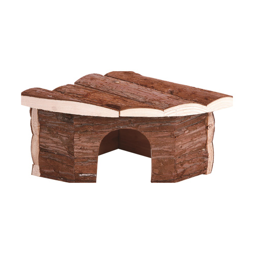 Panama Pet Domek narożny dla gryzoni, drewniany, 22x22x13cm
