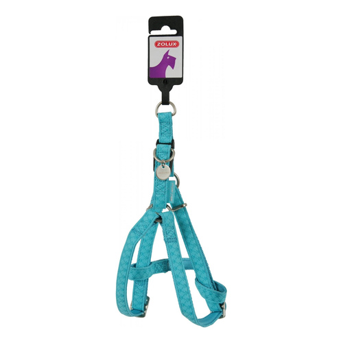 ZOLUX Szelki dla psa regulowane Mac Leather S 15 mm kol. turkusowy