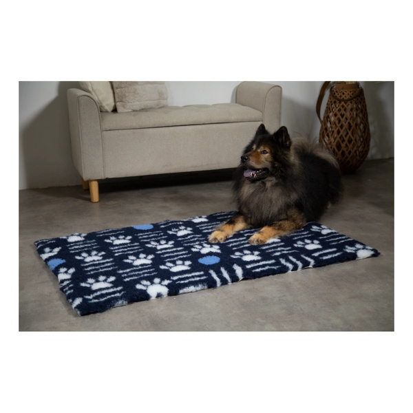 ZOLUX Posłanie izolujące dry bed z wzorem w łapki 75x95 kol. granatowy