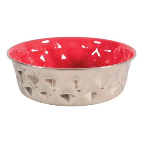 Zolux Miska dla psa Inox DIAMOND 2,6 l kol. czerwony