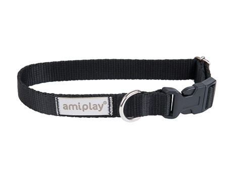 amiplay Obroża SAMBA regulowana S 20-35x1,5cm Czarny