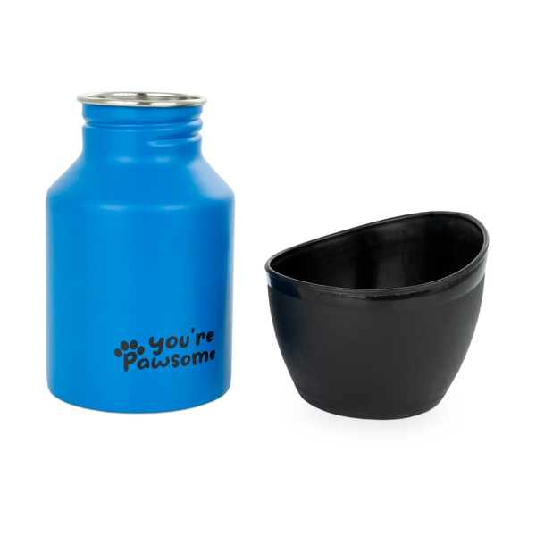 Barry King Butelka, dla psa/kota, niebieska, stal nierdzewna, 350ml