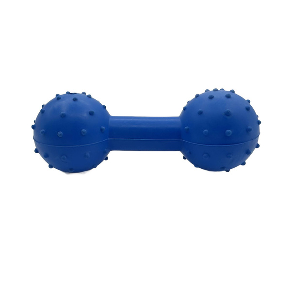 Mr. Pretzel Zabawka hantel gumowy z kolcami twardy dla psa 12cm
