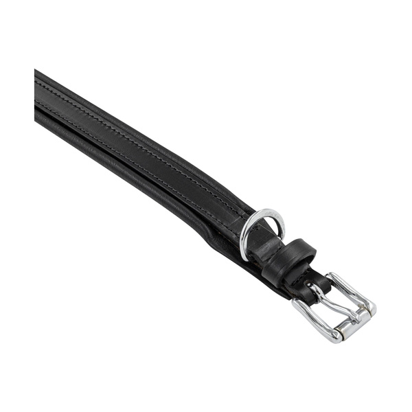 Barry King obroża skórzana, xs 27-33 cm x 22 mm, czarny,  przeszywana