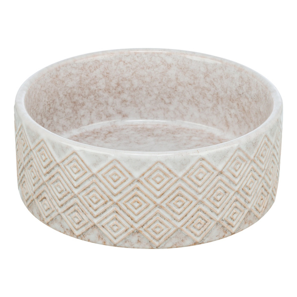 Trixie zestaw Miski ceramiczne dla psa na stojaku bambusowym 2x800ml