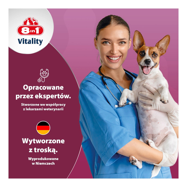 8in1 Vitality Drożdże piwne dla psów skóra i sierść 260tb