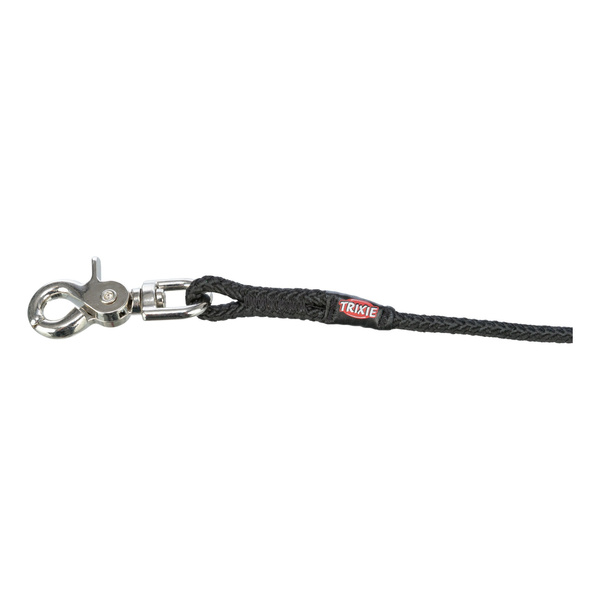 Trixie Smycz treningowa, dla psa, czarna, linka, S-L: 5 m/o 6 mm