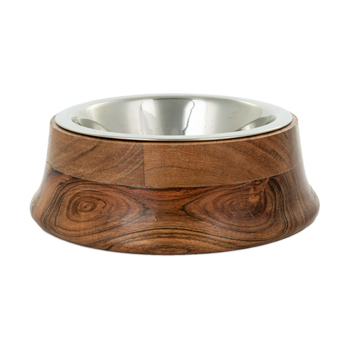 Barry King Miska, dla kota/psa stalowa, w oprawie drewnianej, 12cm, rozmiar S