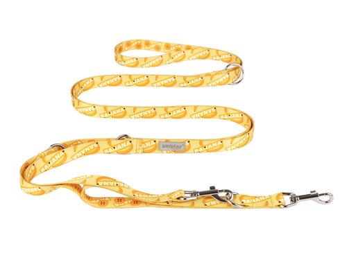 amiplay Smycz regulowana 8in1 BeHappy M 200-400x2cm Banana