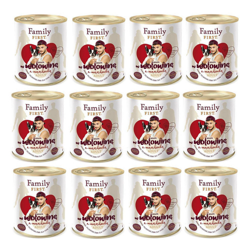 Family First WOŁOWINA z marchewką dla Psa 12x800g