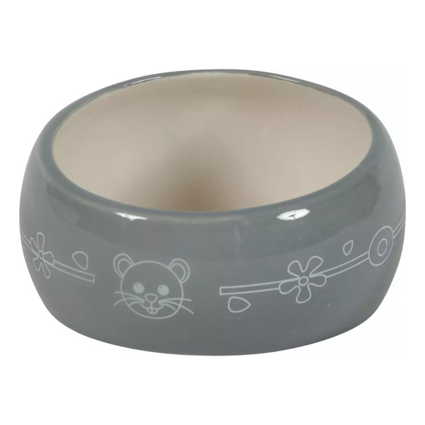 ZOLUX Miska ceramiczna dla gryzonia, przeciw rozsypywaniu 200 ml szary/beż