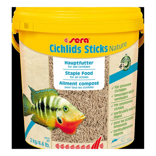 Sera Cichlids Sticks Nature 2 kg/10L pałeczki - pokarm dla pielęgnic
