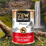 Mokra Karma dla Psa ZEW NATURY 400g Bogata w Wołowinę Dla Dorosłych Psów